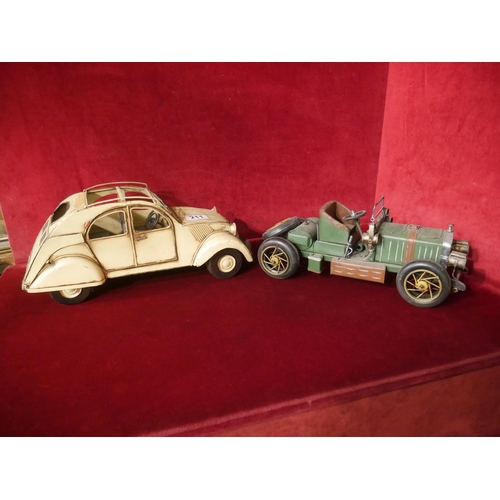 211 - 2 TIN PLATE CARS