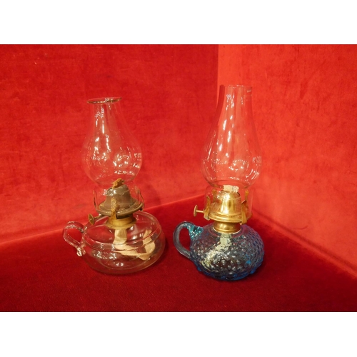 238 - 2 VICTORIAN FINGER LAMPS