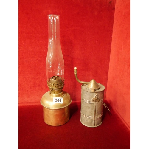 264 - OIL LAMP & CARBIDE LAMP