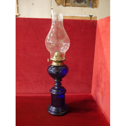 278 - BRISTOL BLUE OIL LAMP