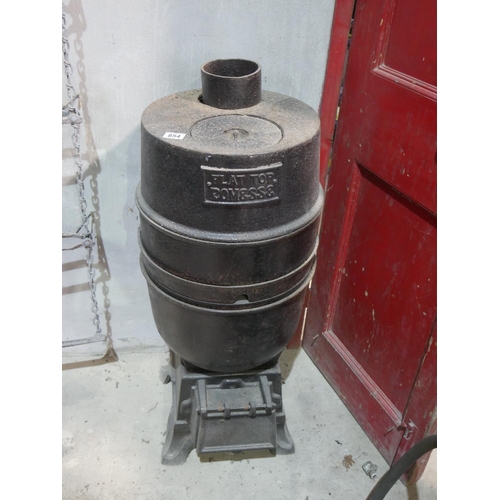 854 - CAST IRON POT BELLY STOVE