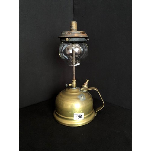 190 - BRASS TILLEY LAMP