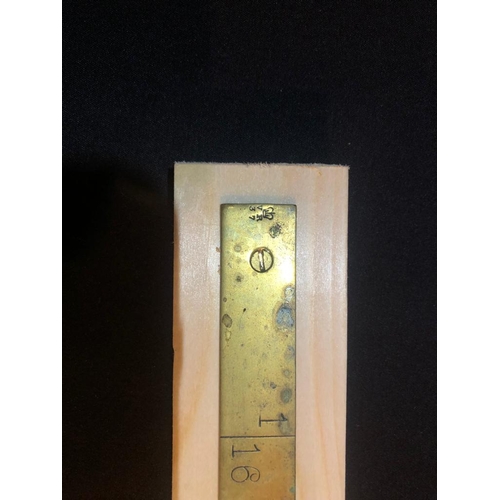 225B - A brass  Victorian draper’s yardstick.