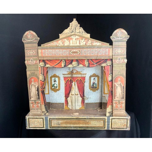 165 - VICTORIAN TOY THEATRE WITH SEVERAL SCENE BOARDS