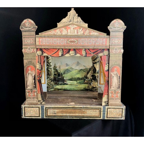 165 - VICTORIAN TOY THEATRE WITH SEVERAL SCENE BOARDS