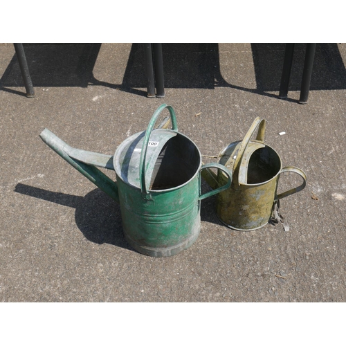 100 - 2 GALV WATERING CANS