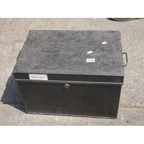 124 - METAL DEED BOX