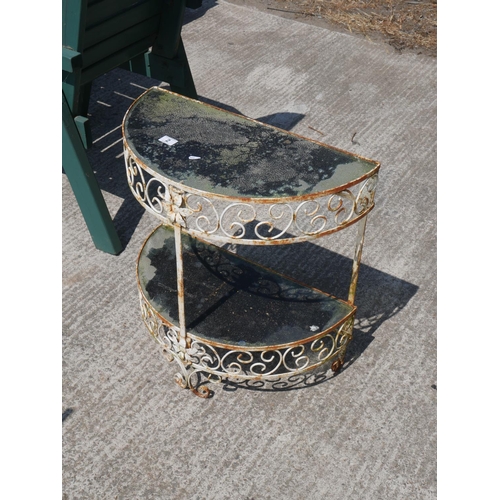 2 - WROUGHT IRON PLANT STAND