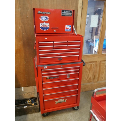 263 - SNAP-ON 2 PIECE TOOL TROLLEY - NO KEYS