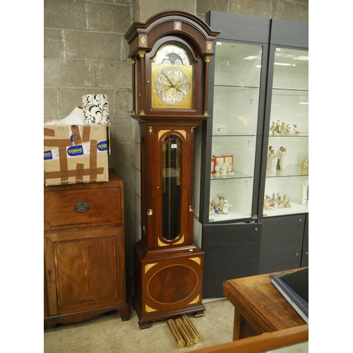 391 - JAMES STEWART OF ARMAGH GRANDFATHER CLOCK WITH TUBULAR CHIMES