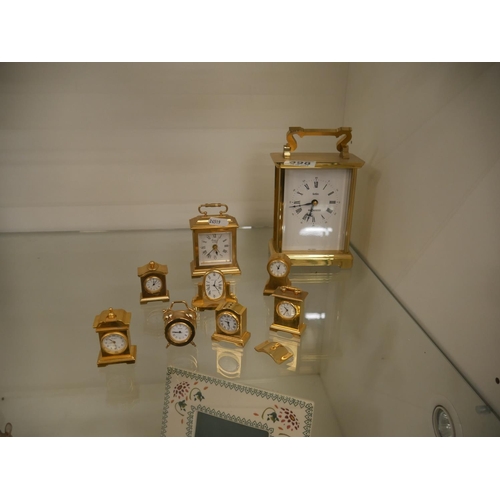 398 - CARRIAGE CLOCK & MINIATURE CLOCK