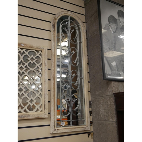 494 - ARCHED WINDOW PANE MIRROR