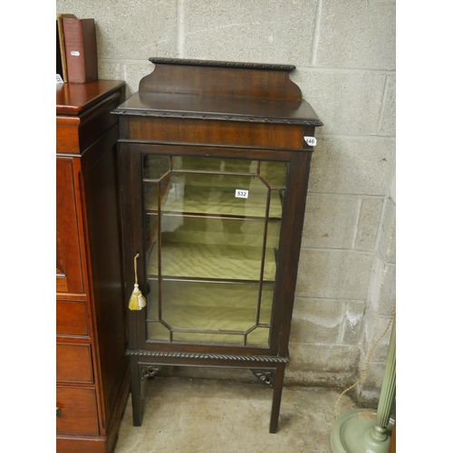 532 - MAHOGANY CHIPPENDALE STYLE CABINET