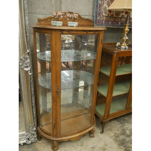 540 - OAK DISPLAY CABINET