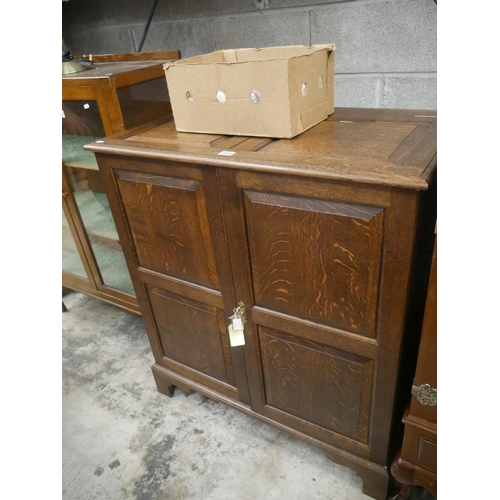 544 - OAK 2 DOOR CABINET