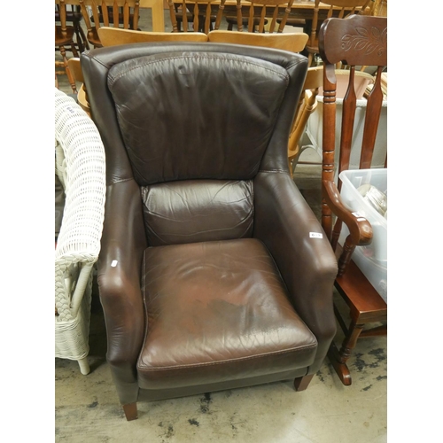 642 - LEATHER ARMCHAIR