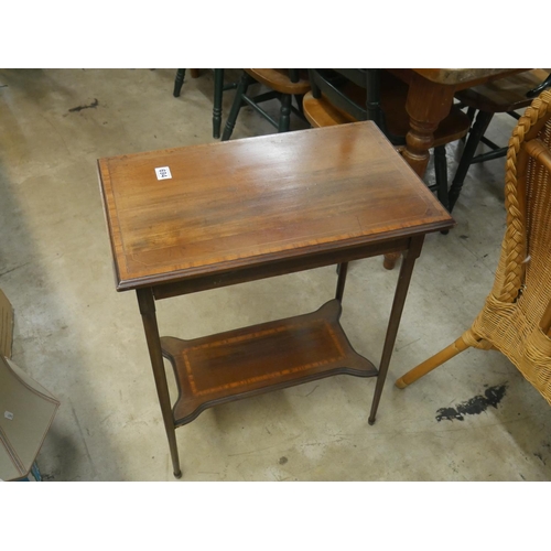 694 - EDWARDIAN 2 TIER INLAID TABLE