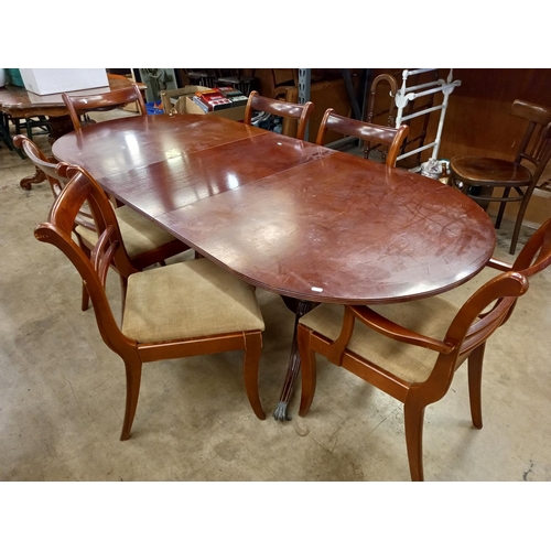 701 - MAHOGANY TABLE & 6 CHAIRS