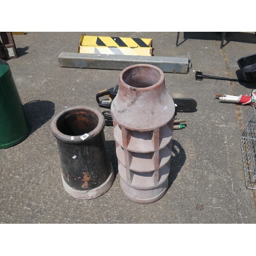 92 - 2 CHIMNEY POTS