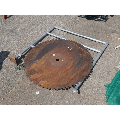 106 - TOWEL RAIL & LARGE SAW BLADE