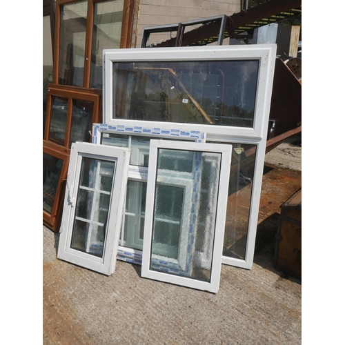 21 - LOT OF WHITE PVC WINDOWS