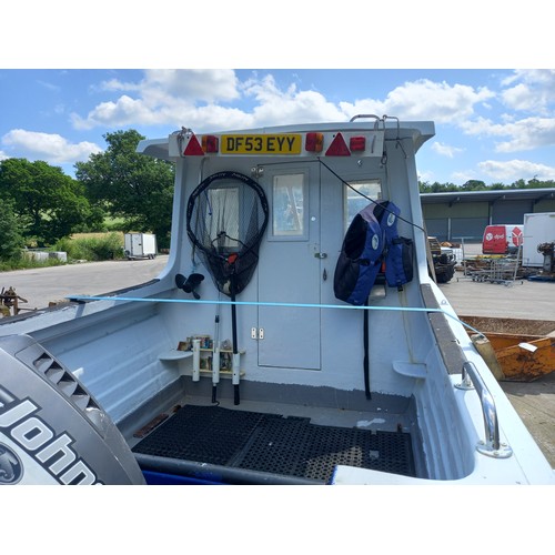 17 - APPROX 18ft FISHING BOAT & TRAILER PLUS OUTBOARD & CONTENTS - NEEDS ATTENTION