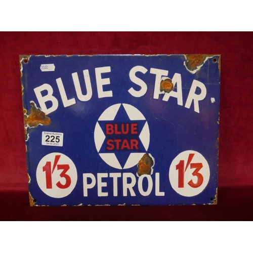 225 - ENAMEL BLUE STAR SIGN