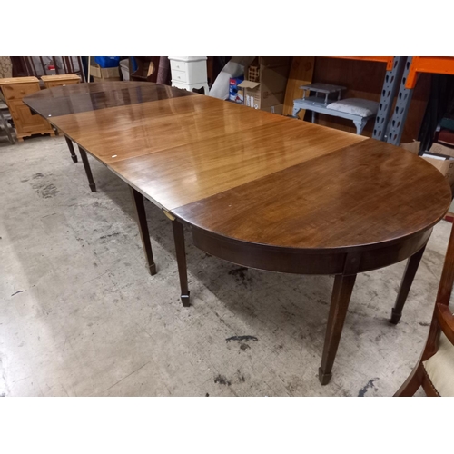 601 - VICTORIAN ECONOMY TABLE COMPRISING OF DROP LEAF TABLE, ADDITIONAL LEAF & 2 D-END TABLES