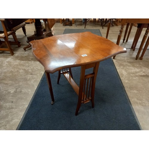 379 - VICTORIAN WALNUT BUTTERFLY SUTHERLAND TABLE