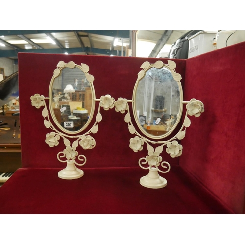 307 - PAIR OF DECORATIVE MIRRORS