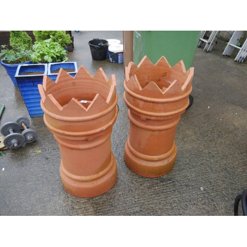 79 - PAIR OF CHIMNEY POTS