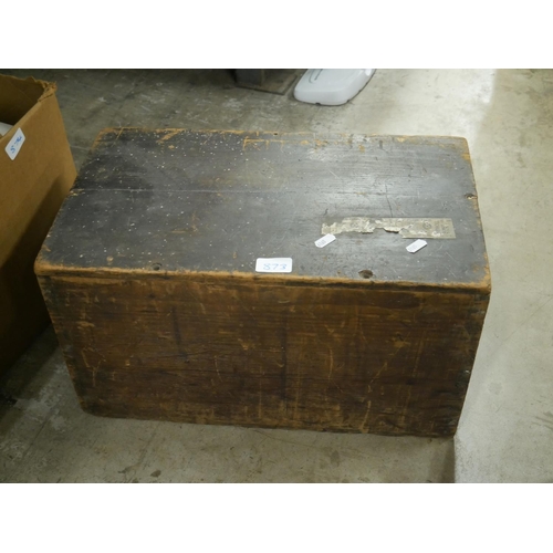 873 - OLD WOODEN STORAGE BOX