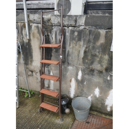 141 - VINTAGE STEP LADDER, WATERING CAN ETC