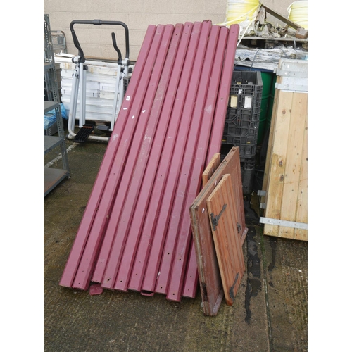 22 - PLASTIC COATED POSTS & HALF DOOR ETC