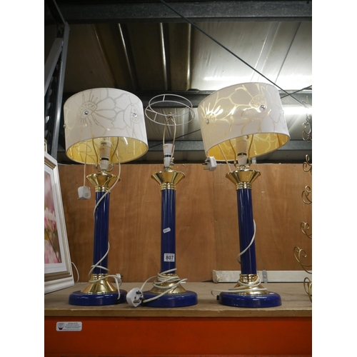 807 - 3 TABLE LAMPS