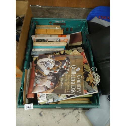 843 - CRATE OF BOOKS