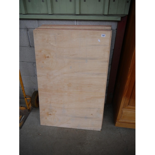 144 - LOT OF PLYWOOD SHEETS