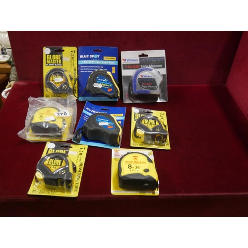 270 - LOT OF MEASURING TAPES