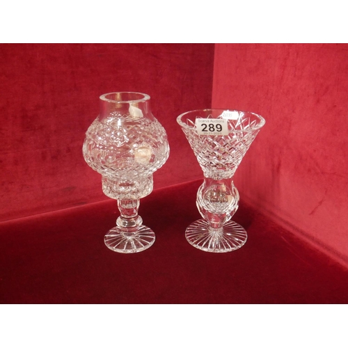 289 - TYRONE VASE & CANDLE HOLDER