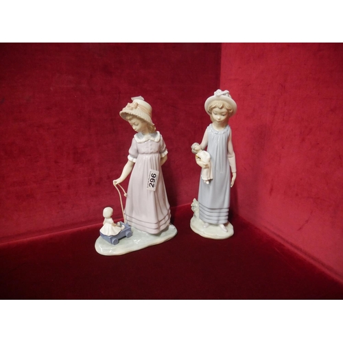 296 - 2 LLADRO FIGURINES - ONE SLIGHT DAMAGE