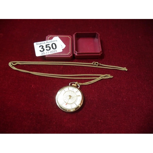 350 - SMALL POCKET WATCH & CHAIN