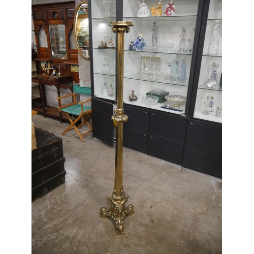 353 - 19TH C. RISE & FALL BRASS STAND