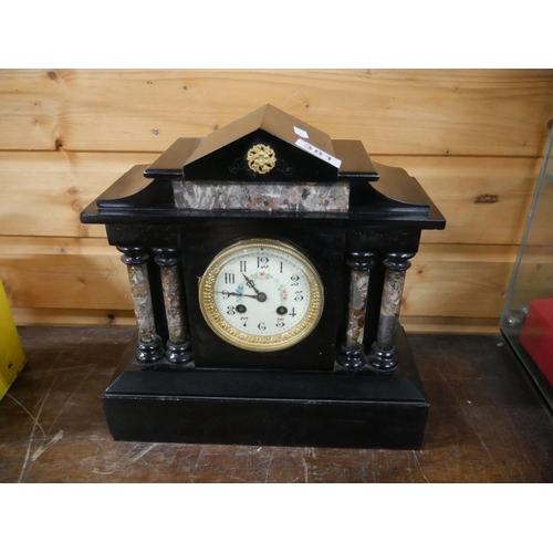 381 - MARBLE MANTEL CLOCK