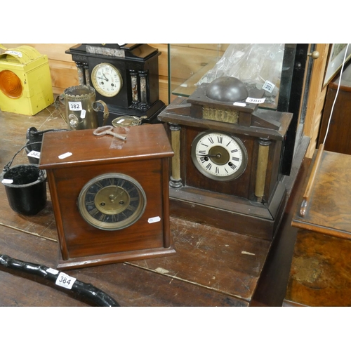 386 - 2 MANTEL CLOCKS