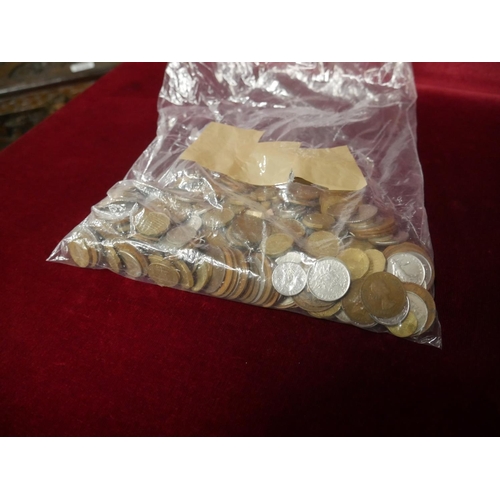 393 - BAG OF COINS