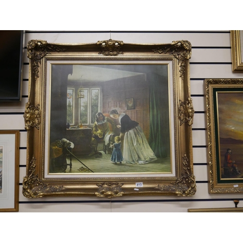 413 - GILT FRAMED PRINT