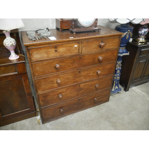 525 - VICTORIAN 2 OVER 4 CHEST OF DRAWERS