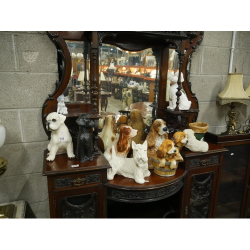 548 - LOT OF DOG ORNAMENTS