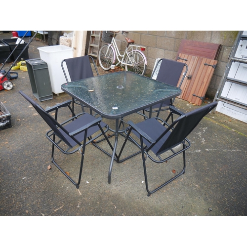 44 - GARDEN TABLE & 4 CHAIRS