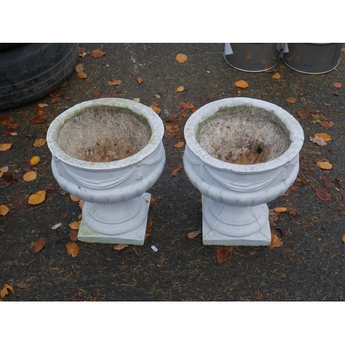 57 - PAIR OF CONCRETE PLANTERS